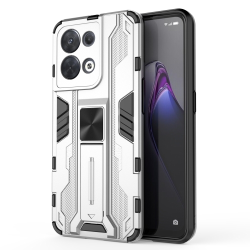 

For OPPO Reno8 5G Supersonic PC + TPU Shock-proof Phone Case(Silver)