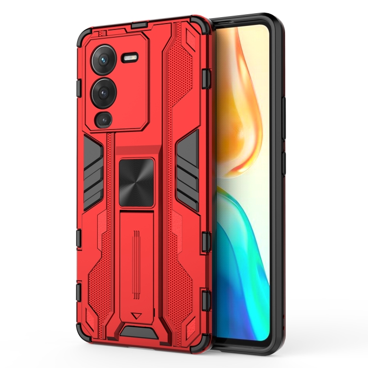 

For vivo S15 Supersonic PC + TPU Shock-proof Phone Case(Red)
