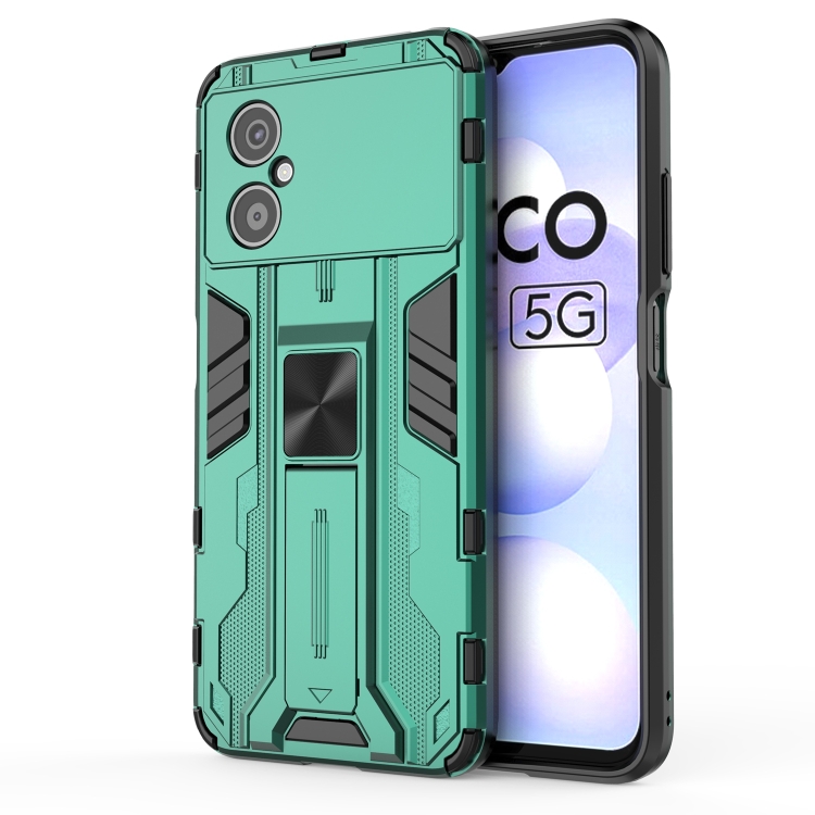 

For Xiaomi Poco M4 5G Supersonic PC + TPU Shock-proof Phone Case(Green)