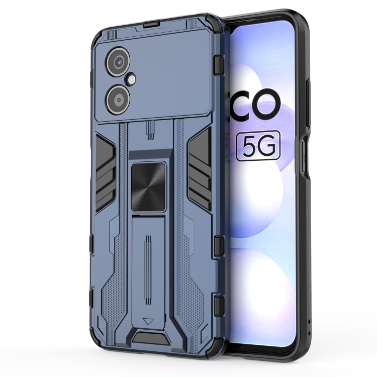 

For Xiaomi Poco M4 5G Supersonic PC + TPU Shock-proof Phone Case(Blue)