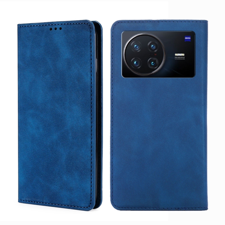 

For vivo X Note 5G Skin Feel Magnetic Horizontal Flip Leather Phone Case(Blue)