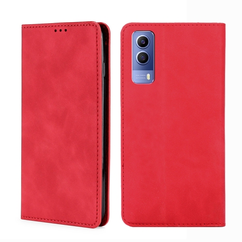 

For vivo Y53s 5G / iQOO Z5x / T1x Skin Feel Magnetic Horizontal Flip Leather Phone Case(Red)