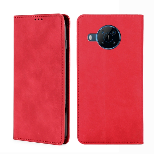 

For Nokia X100 Skin Feel Magnetic Horizontal Flip Leather Phone Case(Red)