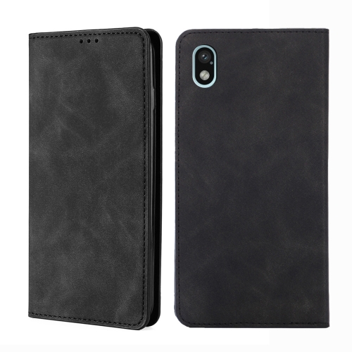 

For Sony Xperia Ace III Skin Feel Magnetic Horizontal Flip Leather Phone Case(Black)