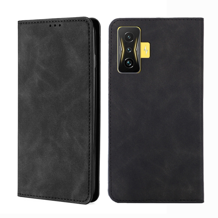 

For Xiaomi Redmi K50 Gaming Skin Feel Magnetic Flip Leather Phone Case(Black)