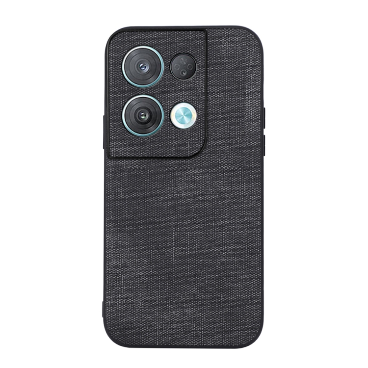 

For OPPO Reno8 Pro+ Brugg Texture PU Shockproof Phone Case(Black)