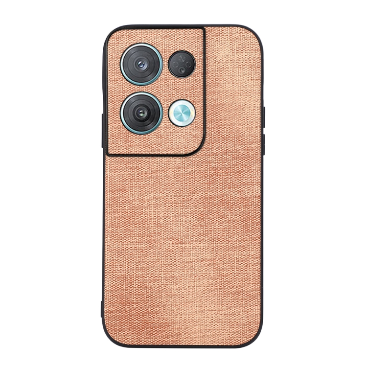 

For OPPO Reno8 Brugg Texture PU Shockproof Phone Case(Khaki)