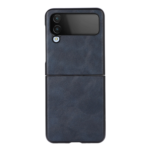 

For Samsung Galaxy Z Flip4 Cowhide Texture PU Phone Case(Blue)