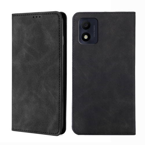 

For Alcatel 1B 2022 Skin Feel Magnetic Horizontal Flip Leather Phone Case(Black)
