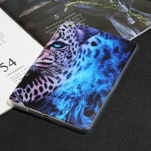 

Painted TPU Tablet Case For iPad mini 2019 / 4 / 3 / 2 / 1(Blue Leopard)