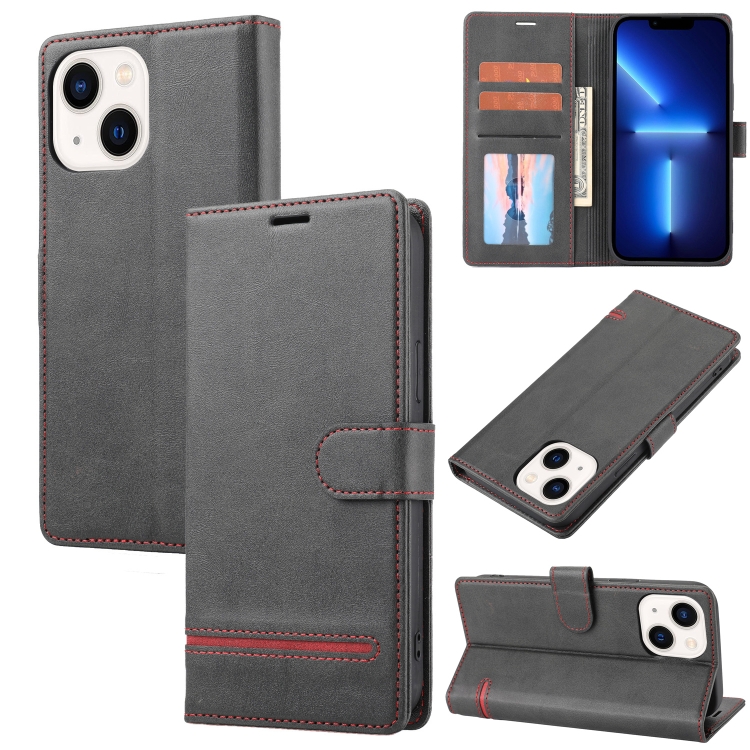 

For iPhone 13 Classic Wallet Flip Leather Phone Case(Blue)