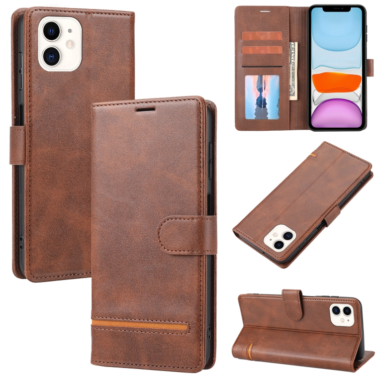 

Classic Wallet Flip Leather Phone Case For iPhone 11(Brown)