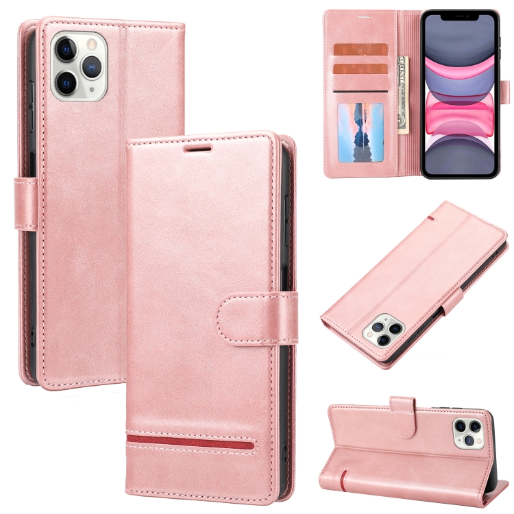 

Classic Wallet Flip Leather Phone Case For iPhone 11 Pro Max(Pink)