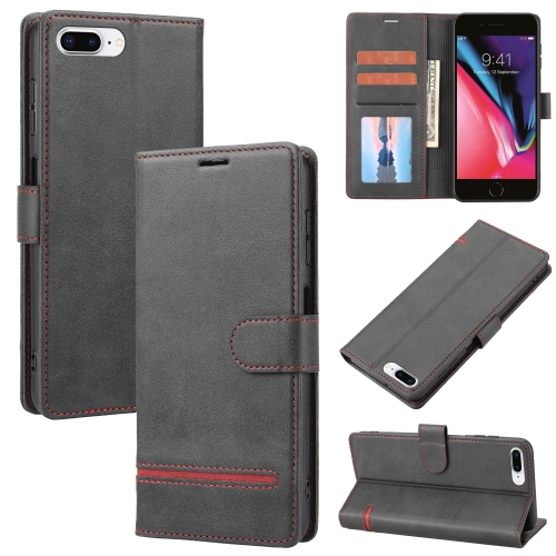 

Classic Wallet Flip Leather Phone Case For iPhone 7 Plus / 8 Plus(Black)