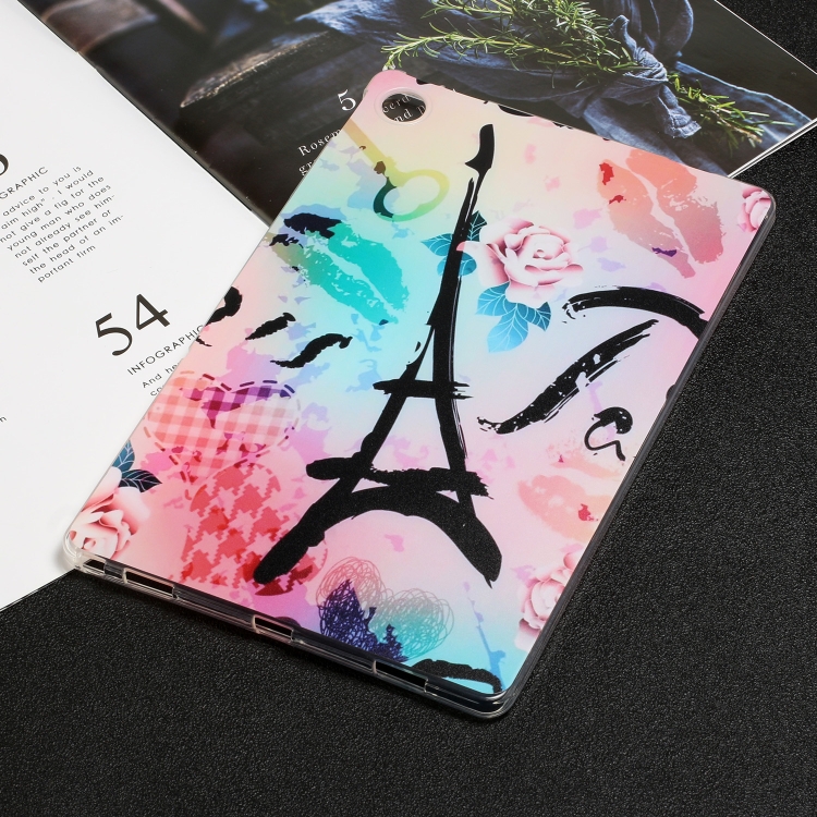 

For Lenovo Tab M10 Plus 10.6 3rd Gen 2022 Painted TPU Tablet Case(Rose Tower)