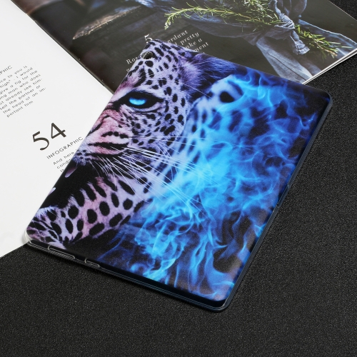 

For Huawei MediaPad T5 Painted TPU Tablet Case(Blue Leopard)