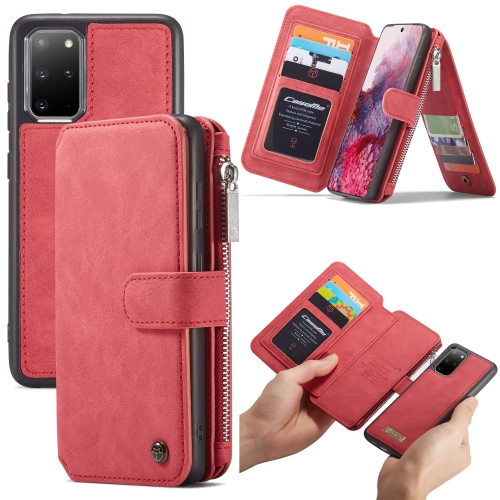 

For Galaxy S20 Plus CaseMe Crazy Horse Texture Detachable Multifunctional Horizontal Flip Leather Case, with Card Slot & Holder & Zipper Wallet & Photo Frame(Red)