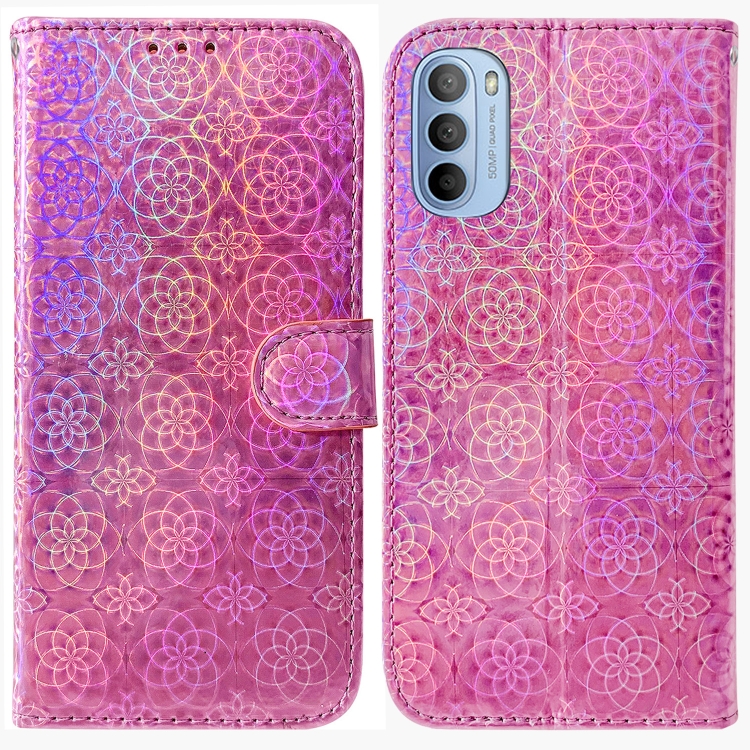 

For Motorola Moto G31 / G41 Colorful Magnetic Buckle Leather Phone Case(Pink)