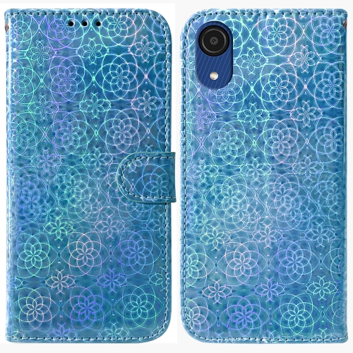 

For Samsung Galaxy A03 Core Colorful Magnetic Buckle Leather Phone Case(Blue)