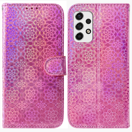 

For Samsung Galaxy A53 5G Colorful Magnetic Buckle Leather Phone Case(Pink)