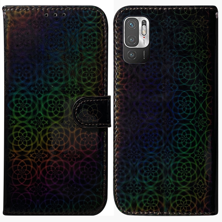 

For Xiaomi Redmi Note 10 5G / Poco M3 Pro Colorful Magnetic Buckle Leather Phone Case(Black)