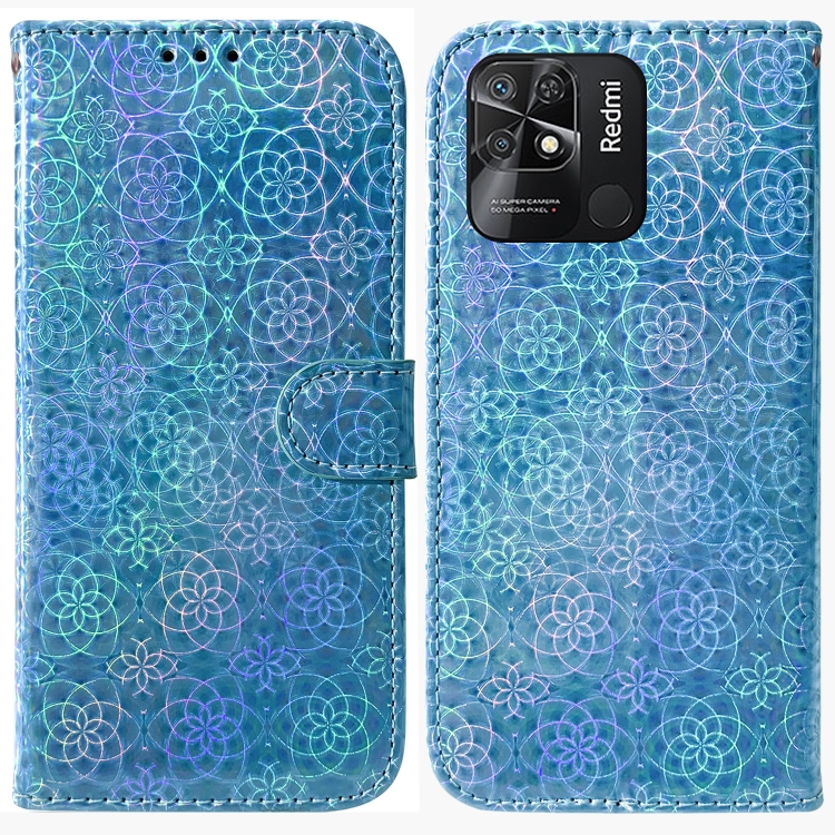 

For Xiaomi Redmi 10C Colorful Magnetic Buckle Leather Phone Case(Blue)