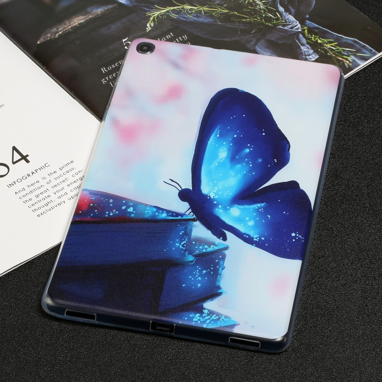 

For Samsung Galaxy Tab 10.1 2019 Painted TPU Tablet Case(Blue Butterfly)