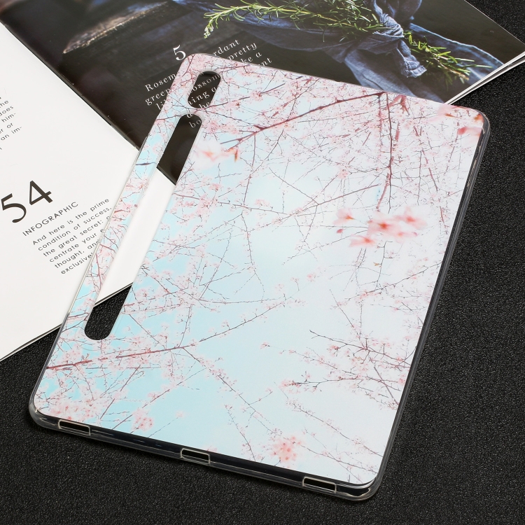 

For Samsung Galaxy Tab S7+ / S7 FE / S8+ Painted TPU Tablet Case(Cherry Blossoms)