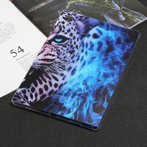 

For Samsung Galaxy Tab A8 10.5 Painted TPU Tablet Case(Blue Leopard)