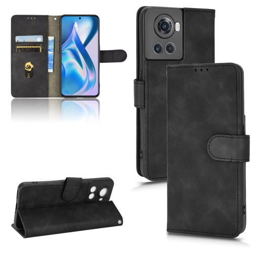 

For OnePlus Ace Skin Feel Magnetic Flip Leather Phone Case(Black)