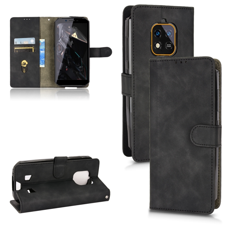

For Oukitel WP18 Skin Feel Magnetic Flip Leather Phone Case(Black)