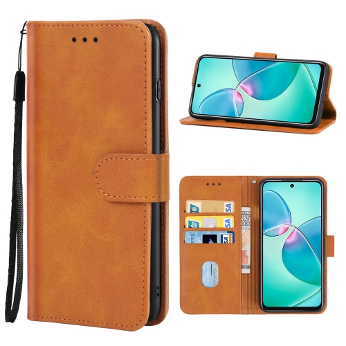 

For Infinix Hot 12 Play Leather Phone Case(Brown)