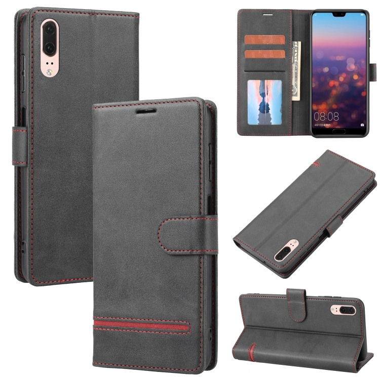 

For Huawei P20 Classic Wallet Flip Leather Phone Case(Black)