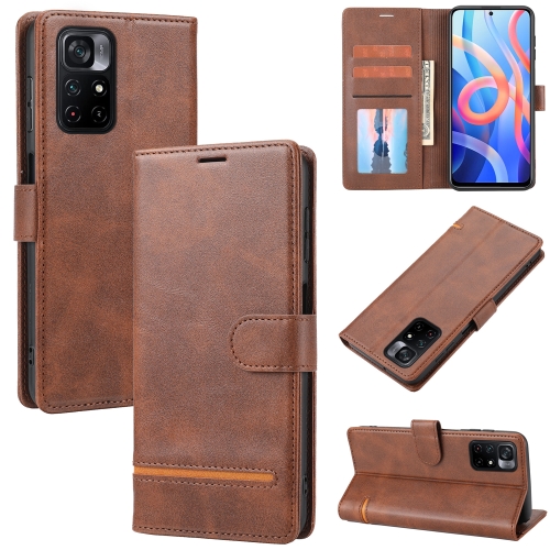 

For Xiaomi Redmi Note 11 5G / Poco M4 Pro 5G Classic Wallet Flip Leather Phone Case(Brown)