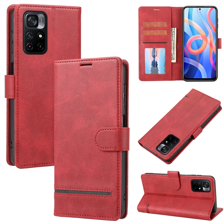 

For Xiaomi Redmi Note 11 Pro Classic Wallet Flip Leather Phone Case(Red)