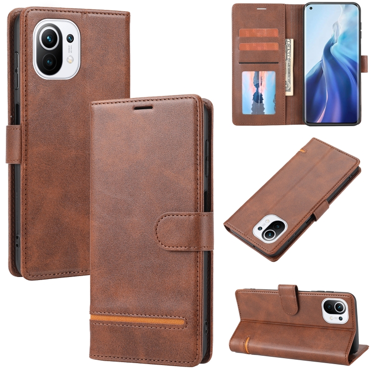 

For Xiaomi Mi 11 Classic Wallet Flip Leather Phone Case(Brown)