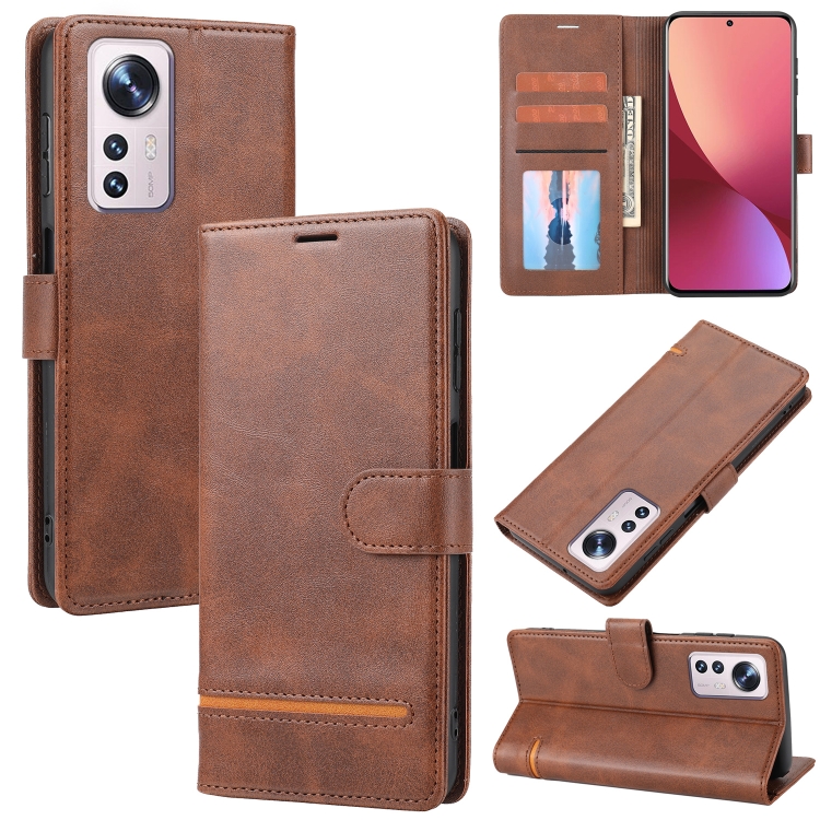 

For Xiaomi 12 Pro Classic Wallet Flip Leather Phone Case(Brown)