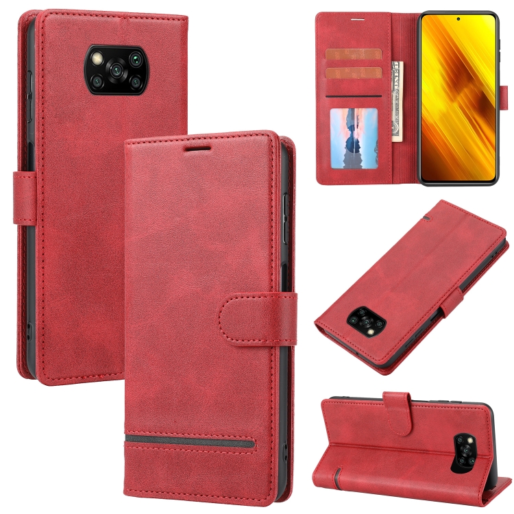 

For Xiaomi Poco X3 NFC Classic Wallet Flip Leather Phone Case(Red)