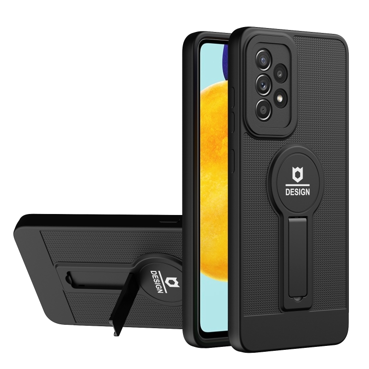

For Samsung Galaxy A13 4G Small Tail Holder TPU+PC Phone Case(Black)