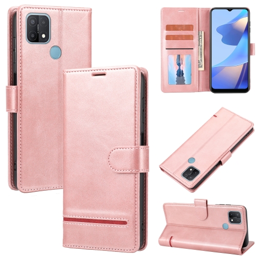 

For OPPO A15 / A15S / A35 4G Classic Wallet Flip Leather Phone Case(Pink)