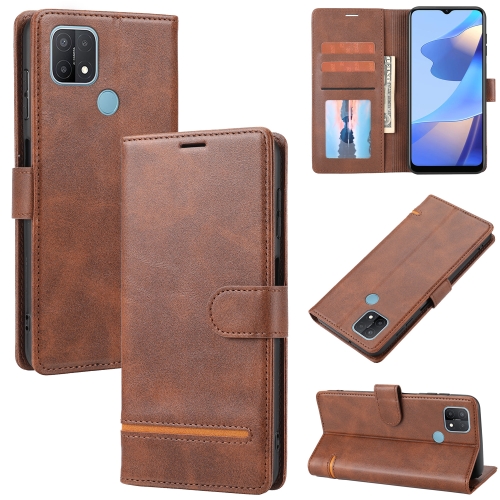 

For OPPO A15 / A15S / A35 4G Classic Wallet Flip Leather Phone Case(Brown)