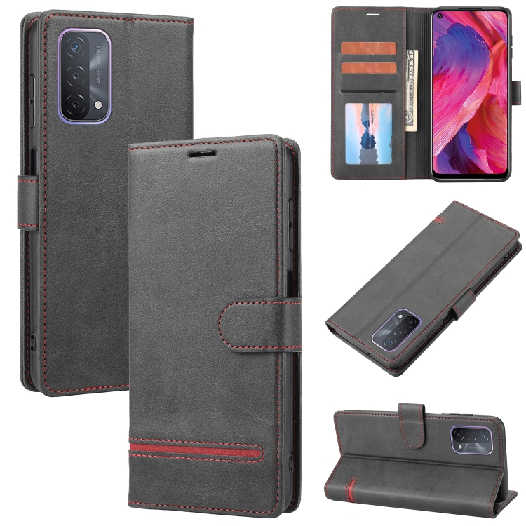 

For OPPO A54 5G / A74 5G / A93 5G Classic Wallet Flip Leather Phone Case(Black)