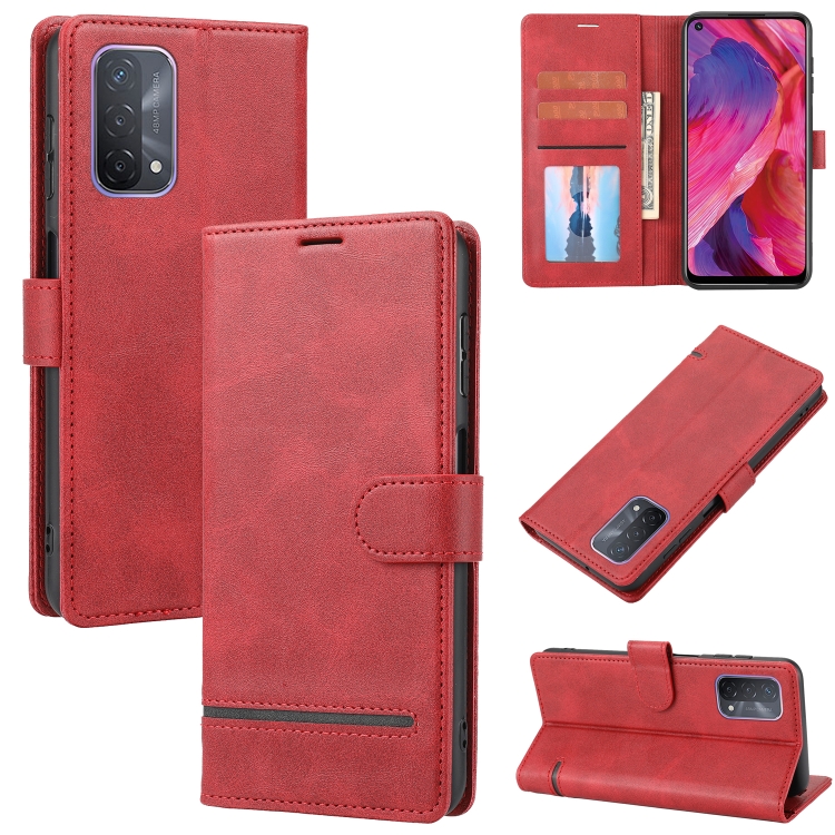 

For OPPO A54 5G / A74 5G / A93 5G Classic Wallet Flip Leather Phone Case(Red)