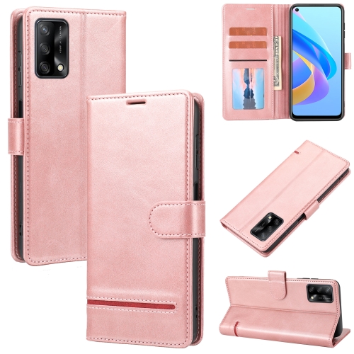 

For OPPO A95 4G / A74 4G / F19 Classic Wallet Flip Leather Phone Case(Pink)