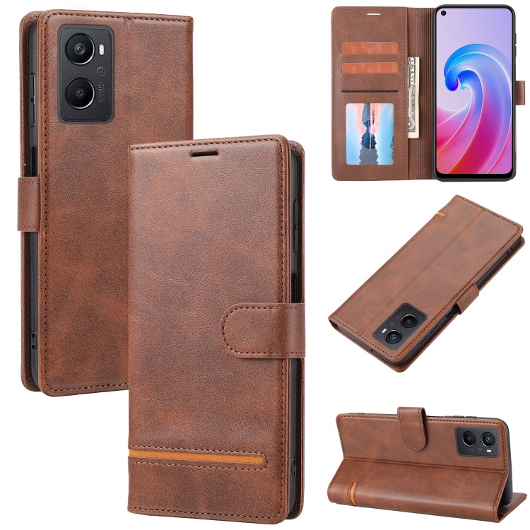 

For OPPO A96 5G Classic Wallet Flip Leather Phone Case(Brown)