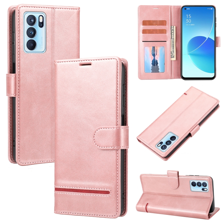 

For OPPO Reno6 Pro Classic Wallet Flip Leather Phone Case(Pink)