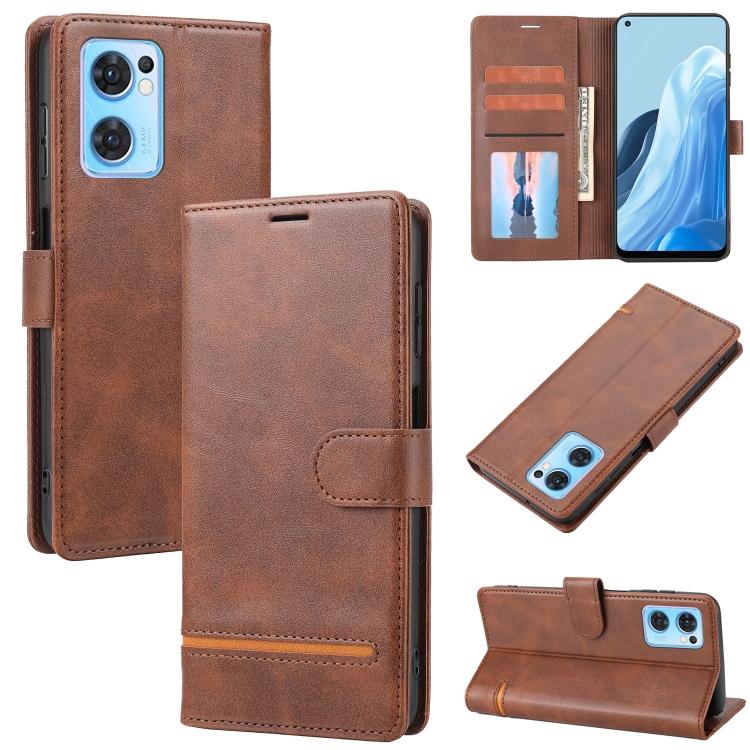 

For OPPO Reno7 SE Classic Wallet Flip Leather Phone Case(Brown)