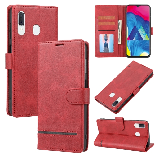 

For Samsung Galaxy A20e Classic Wallet Flip Leather Phone Case(Red)