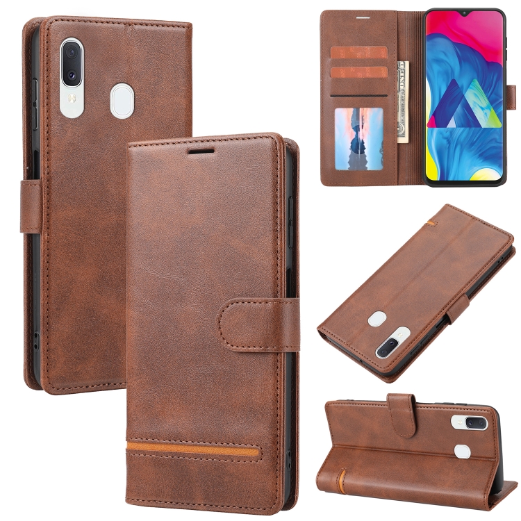 

For Samsung Galaxy A40 Classic Wallet Flip Leather Phone Case(Brown)