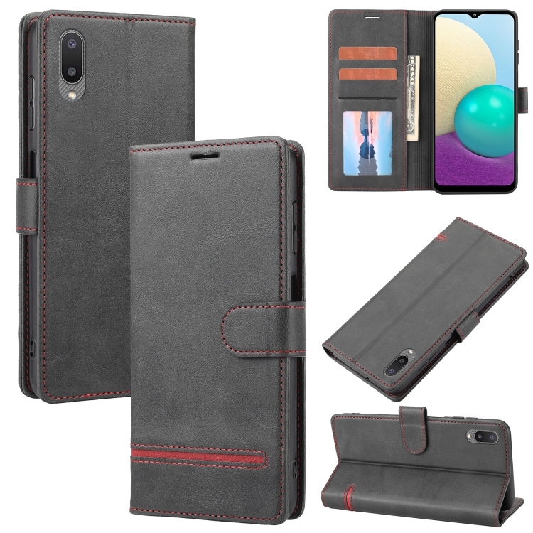 For Samsung Galaxy A02 M02 Classic Wallet Flip Leather Phone